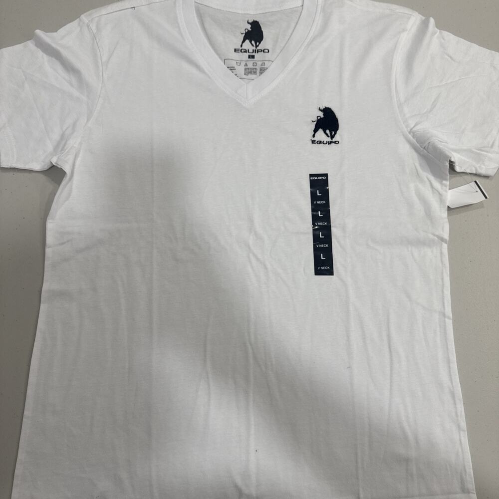 Equipo Men V-Neck T-Shirt White 3 pack